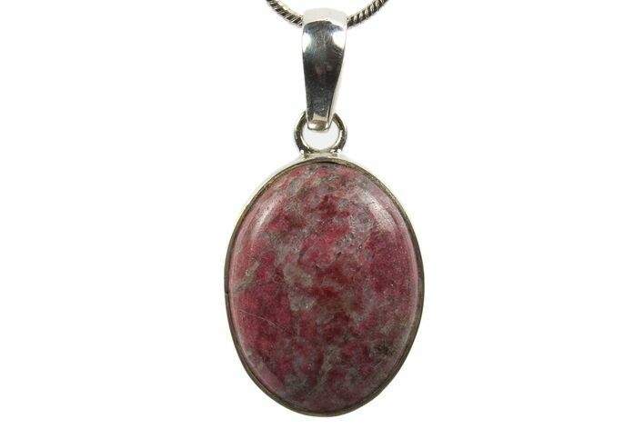 Polished Thulite (Manganian-Zoisite) Pendant (Necklace) - Norway #321502